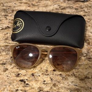 Ray-Ban Tan Sunglasses with Black Case